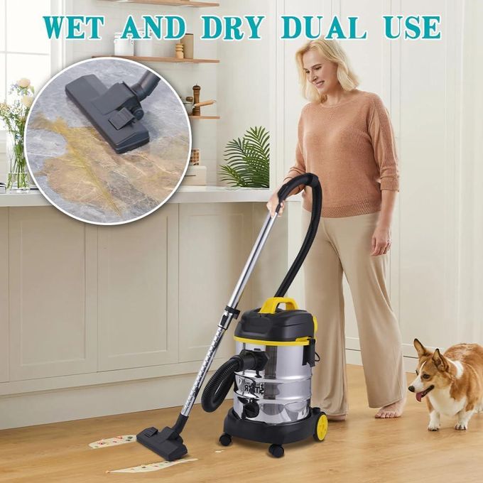 25L Commercial / Domestic/ industrial Wet and dry Stainless steel vacuum cleaner