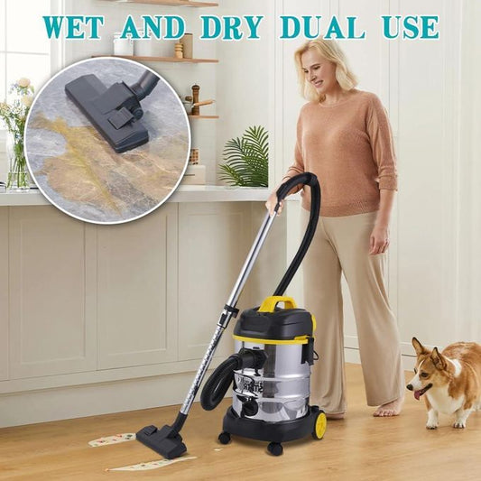 25L Commercial / Domestic/ industrial Wet and dry Stainless steel vacuum cleaner
