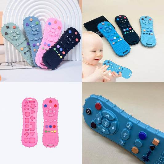 SILICONE BABY REMOTE TEETHER CHEW TOY