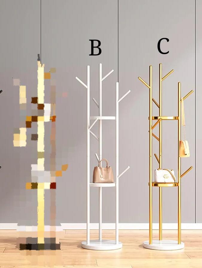 Multifunctional white coat tree stand