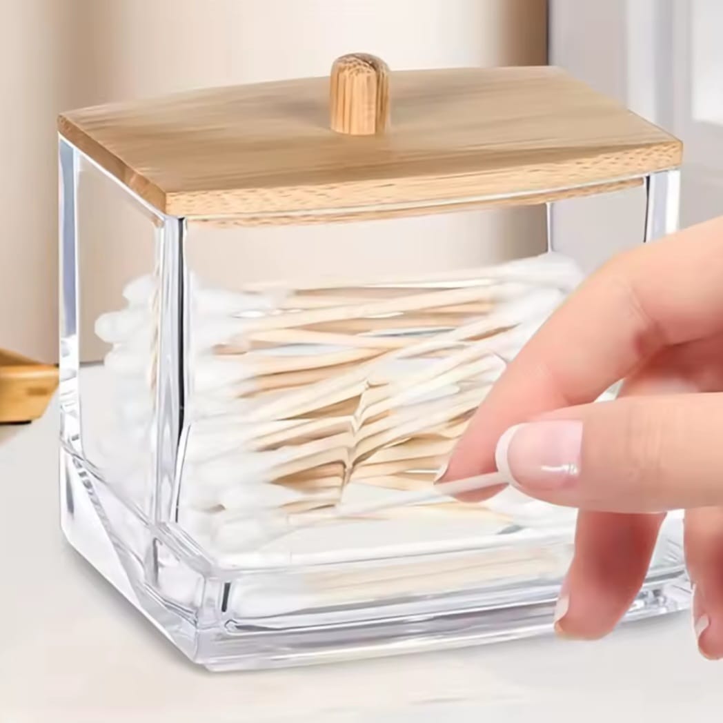 Cotton swab dispenser.