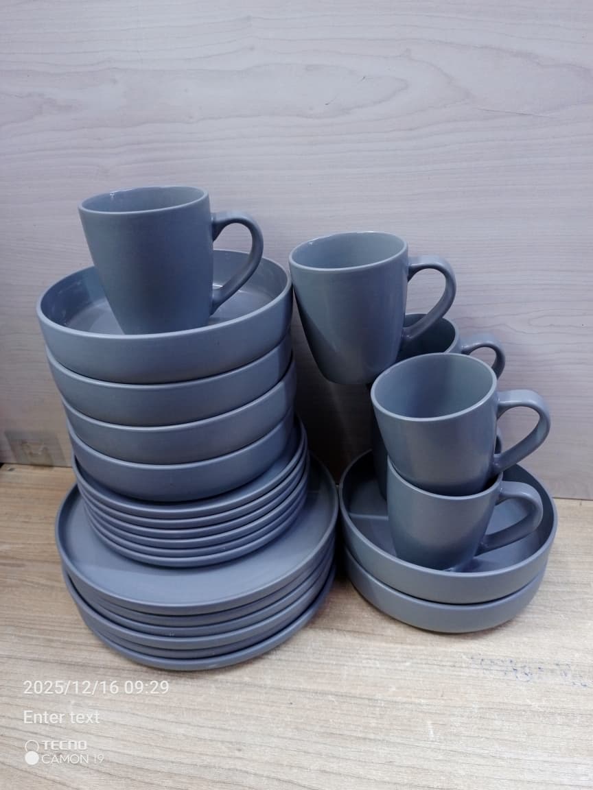 24pcs ceramic marble dinner set