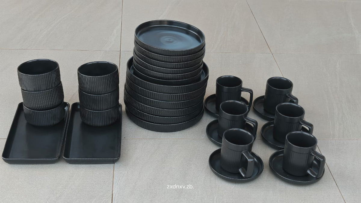 32pcs matte Stoneware Smooth Finish