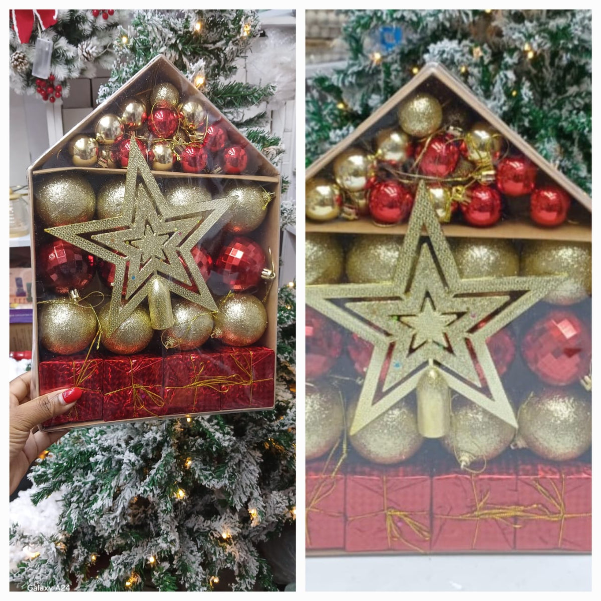 41pcs Set Christmas Decorations Tree Top Star