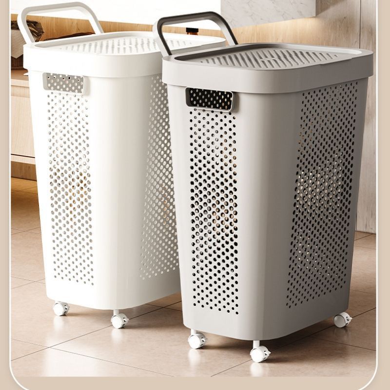 Rolling Laundry Hamper with Lid