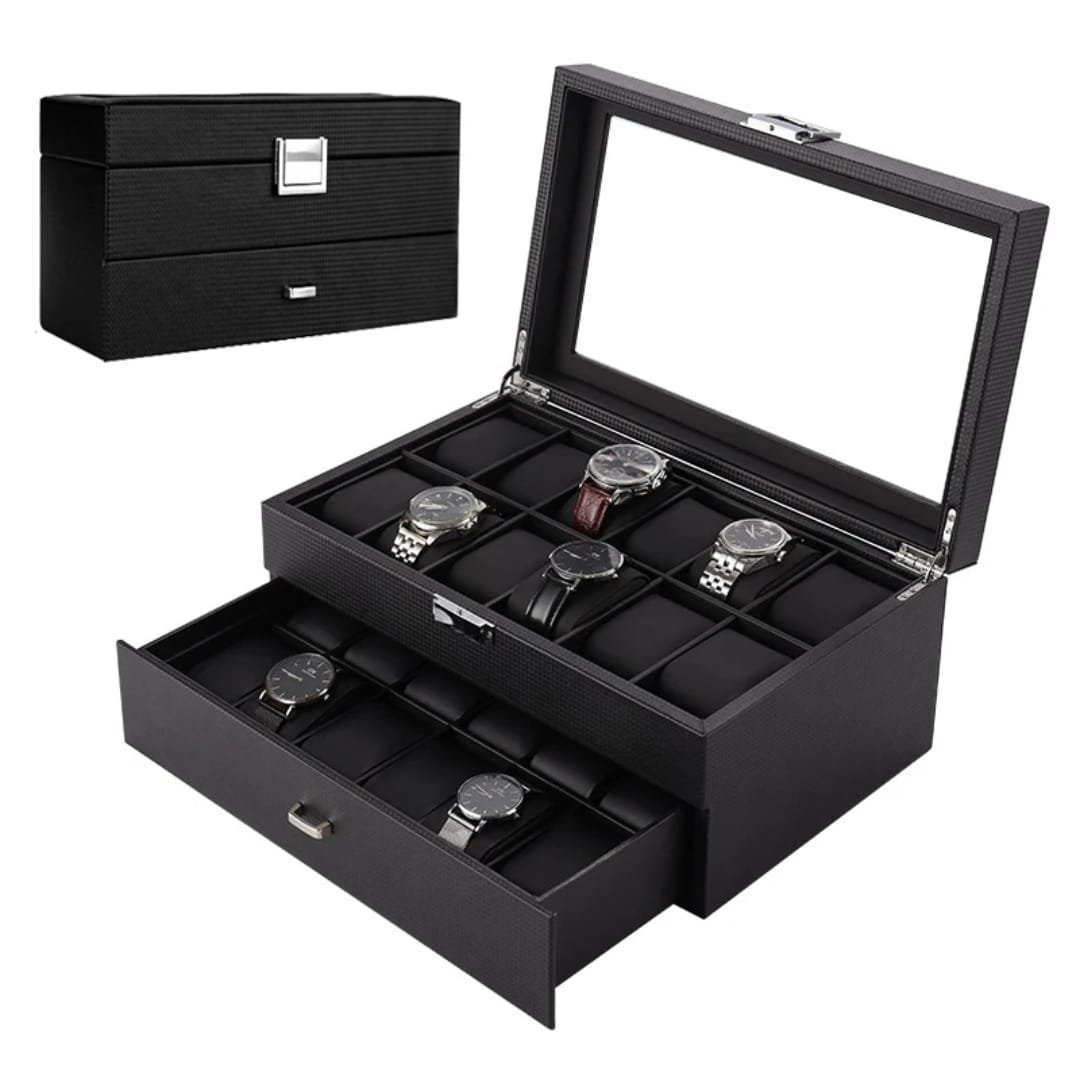 24 slots leather watch organizer