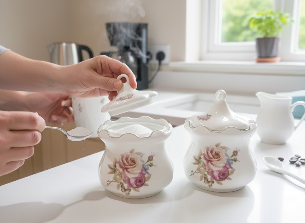 Big size Luxury Bone china sugar dish