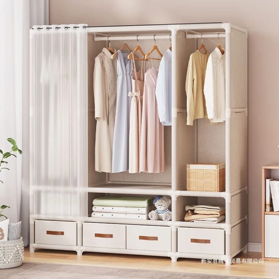 Elegant Heavy Duty Metallic Wardrobe