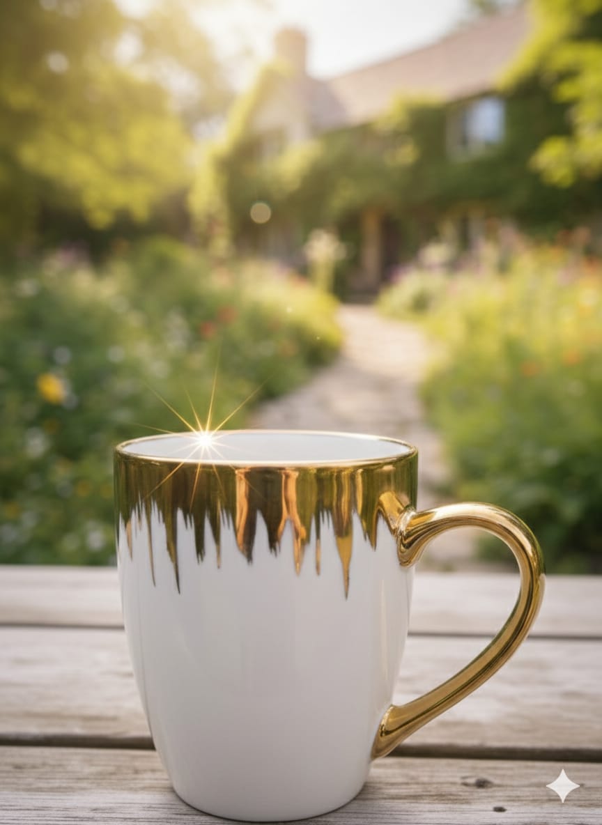 Gold Detail Tea Mugs