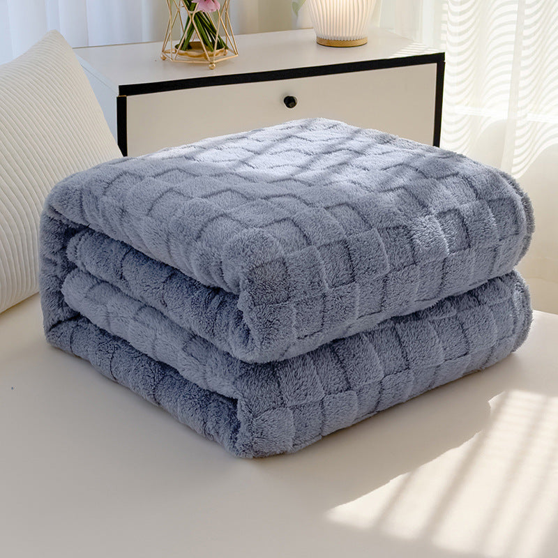 Luxury textured fleece blanket