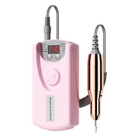 Professional rechargeable electric nail drill designed for manicure and pedicure tasks, such as removing gel polish, trimming nails, and clearing cuticles