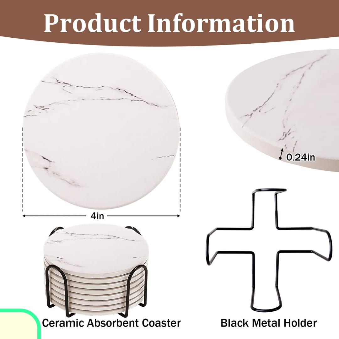 White marble coaster