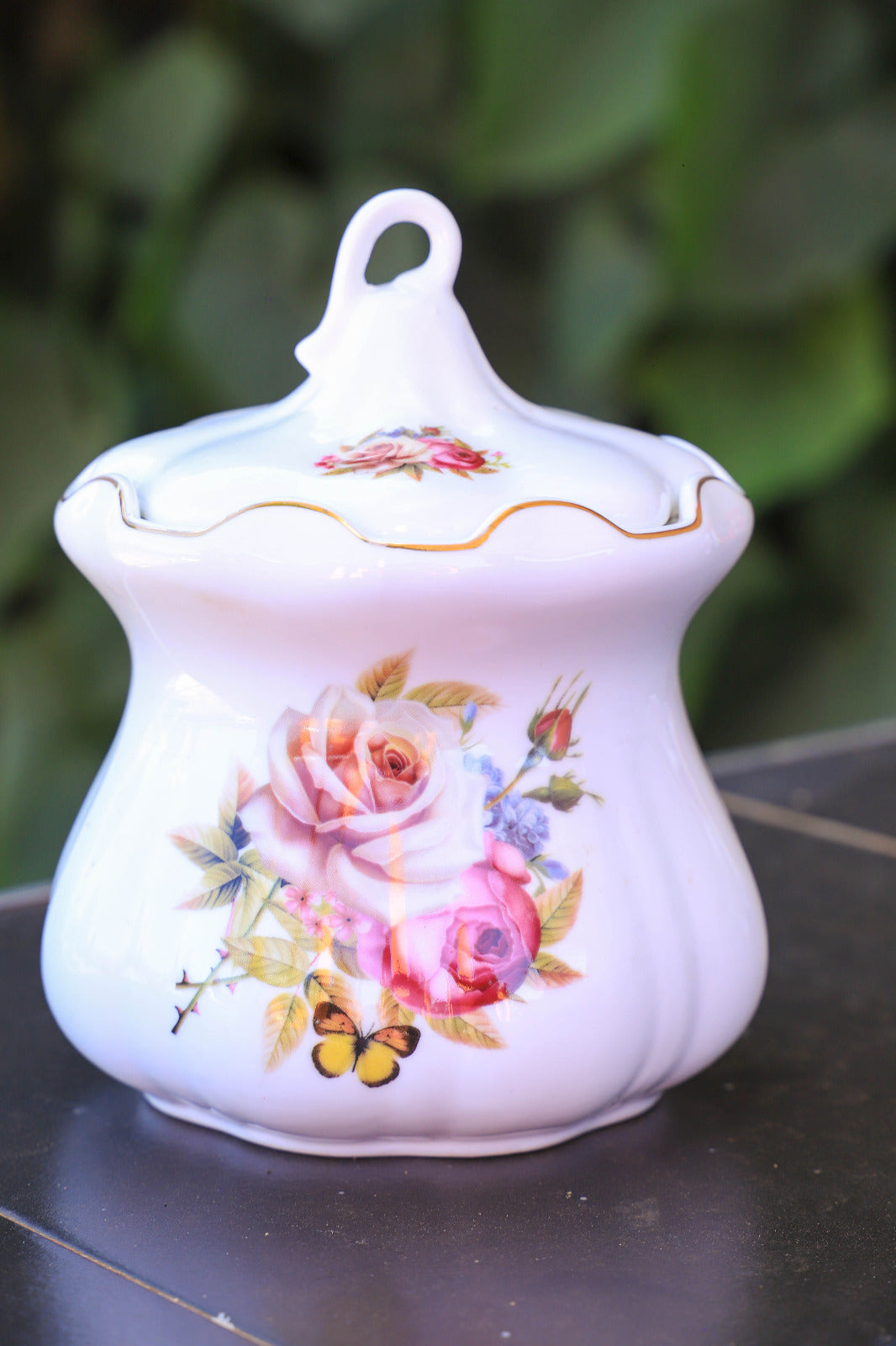 Big size Luxury Bone china sugar dish