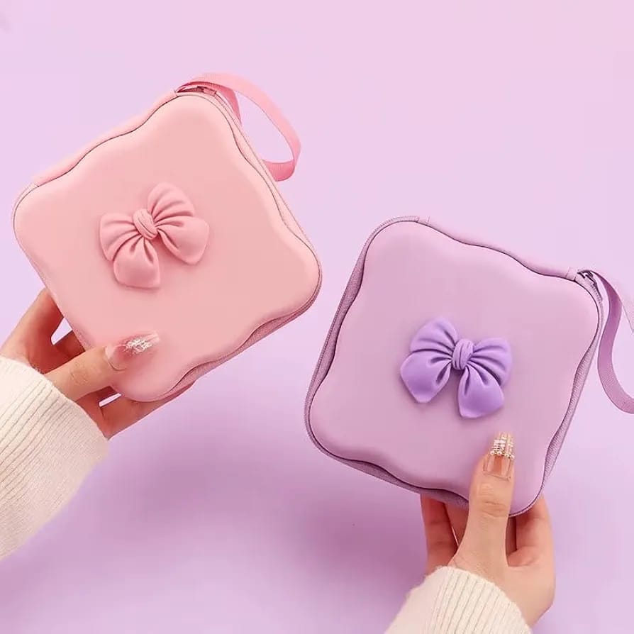 Cute Bow & Heart Design sanitary pad / cable organizer