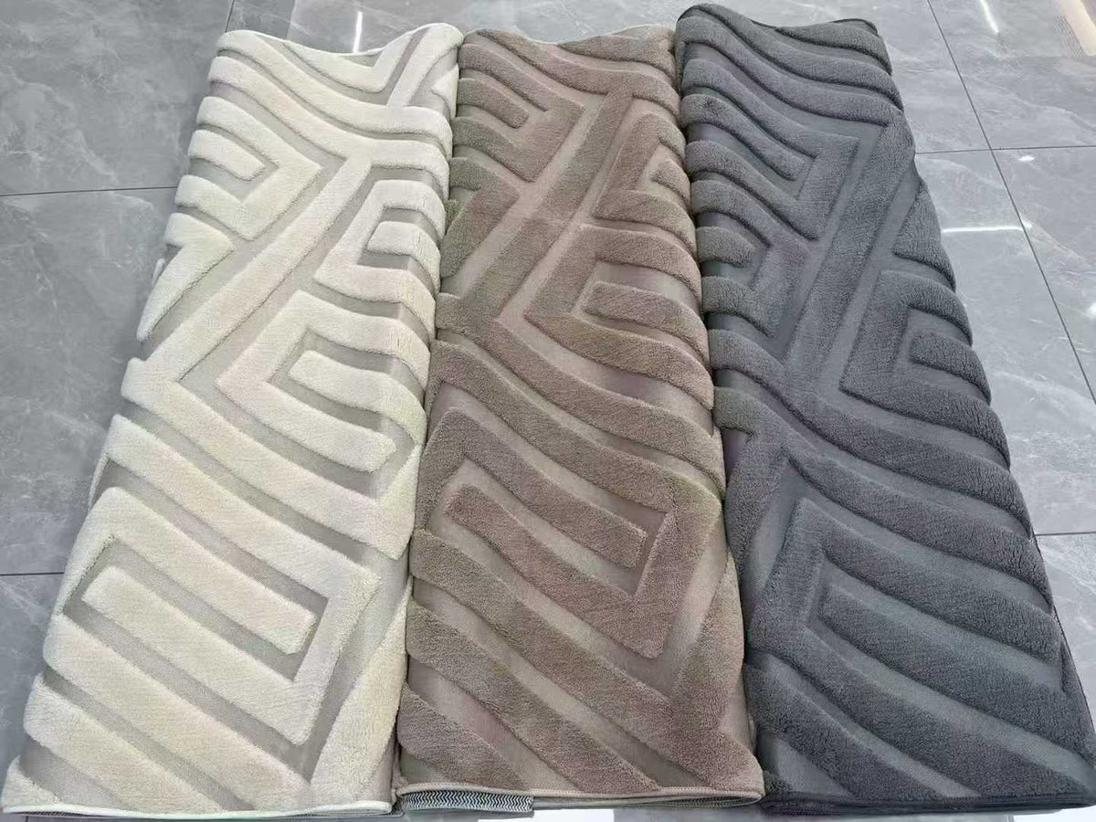 Modern microfiber pattern carpets