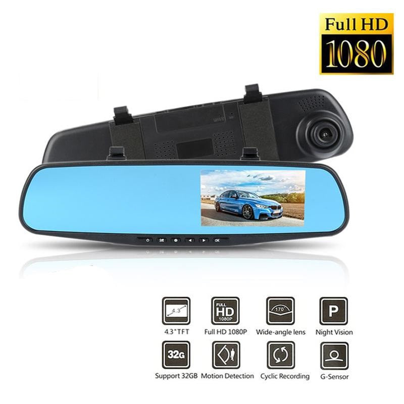 Mirror dash cam adopts real ultra-HD lens which provides excellent quality of front