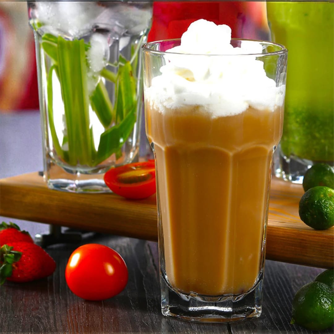 Glass Cup; juice, water beer