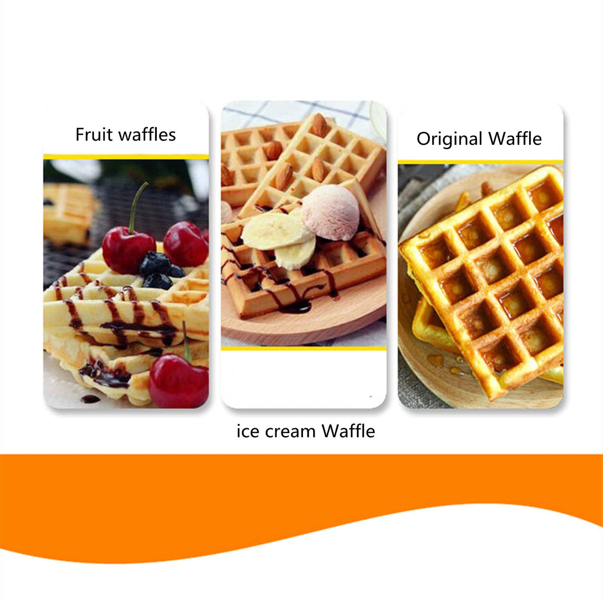 Non Stick Waffle pan，Waffle Maker,Food Mold Pot, with Insulated Handle，Non-Stick Plates, Easy Clean, Suitable for Making Waffles of Various Flavors