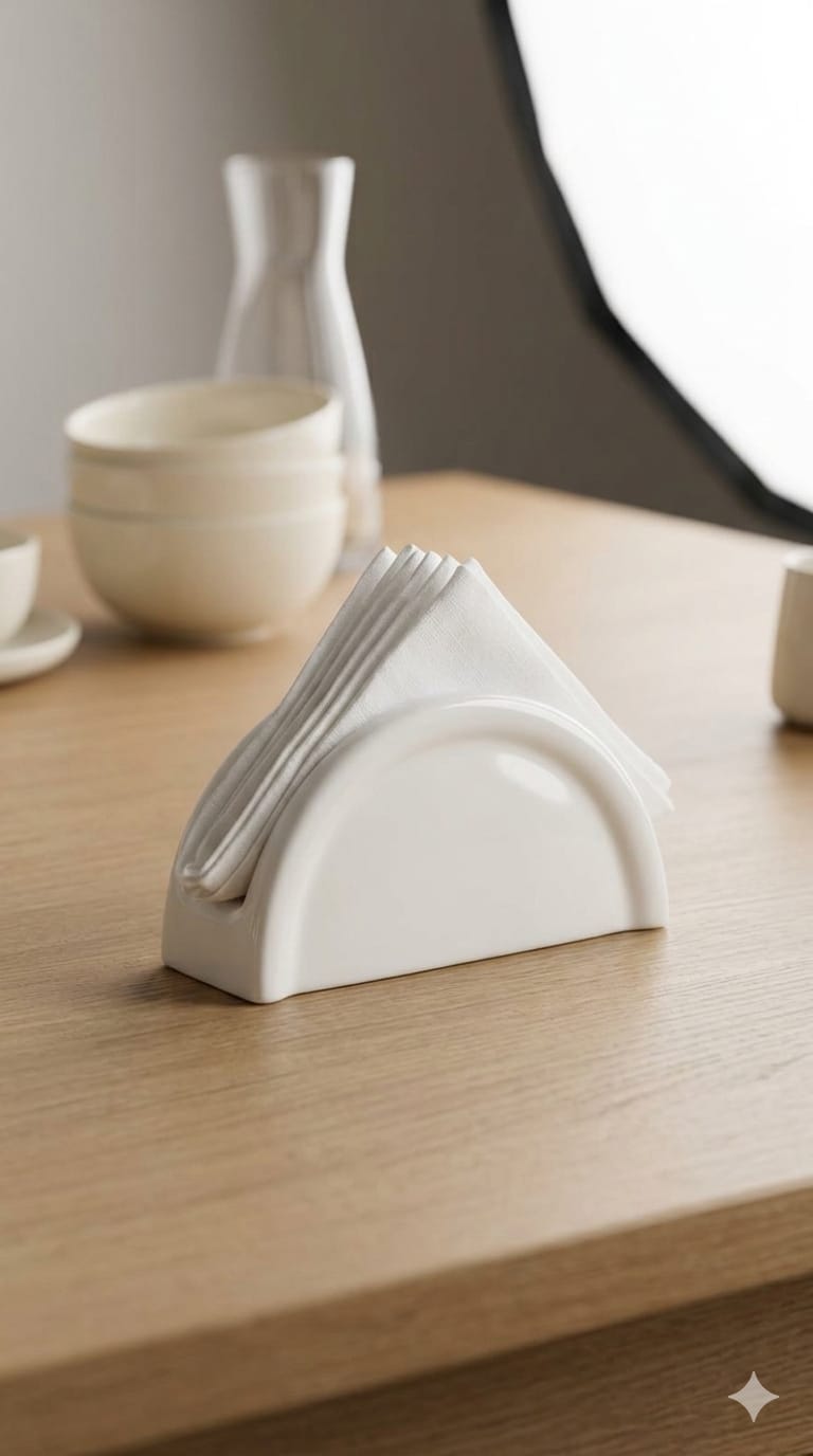 Ceramic serviette holder