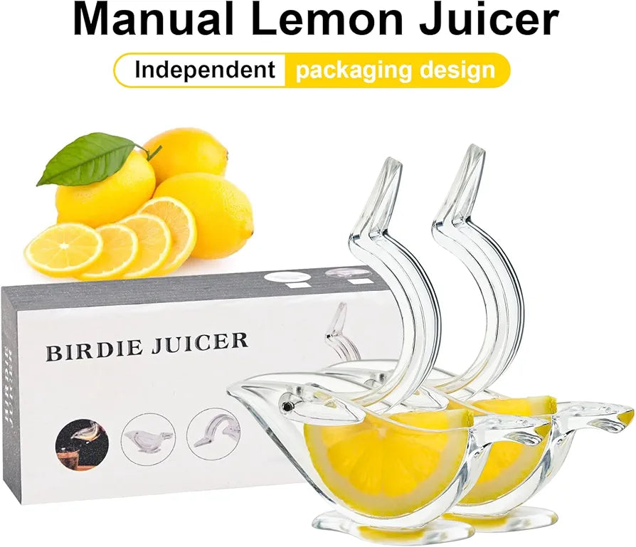 Acrylic bird-shaped manual lemon squeezer
