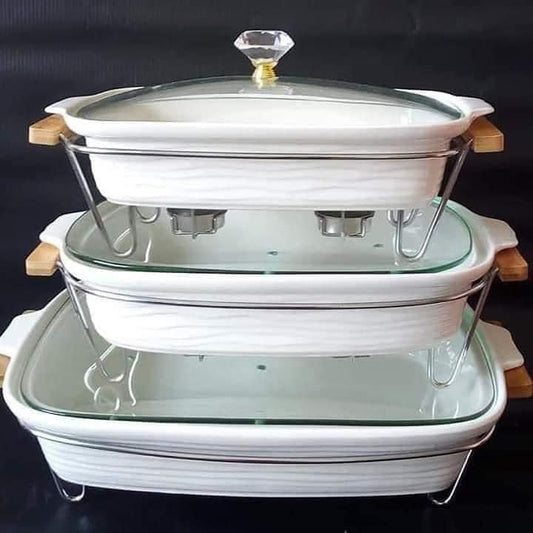 White plain Food warmers
