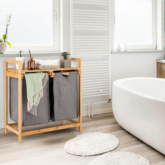 The pullout laundry bags are portable