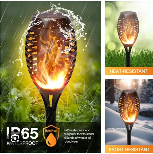 SOLAR FLICKERING GARDEN FLAME LIGHTS