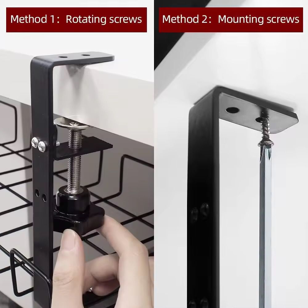 Adjustable Under the Desk Cable Organizer Mesh