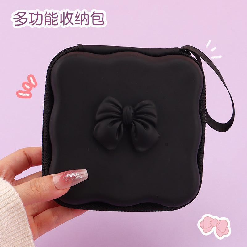 Cute Bow & Heart Design sanitary pad / cable organizer
