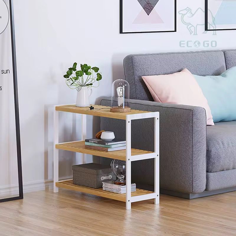 3 layer natural bamboo shoe rack/ storage organizer .