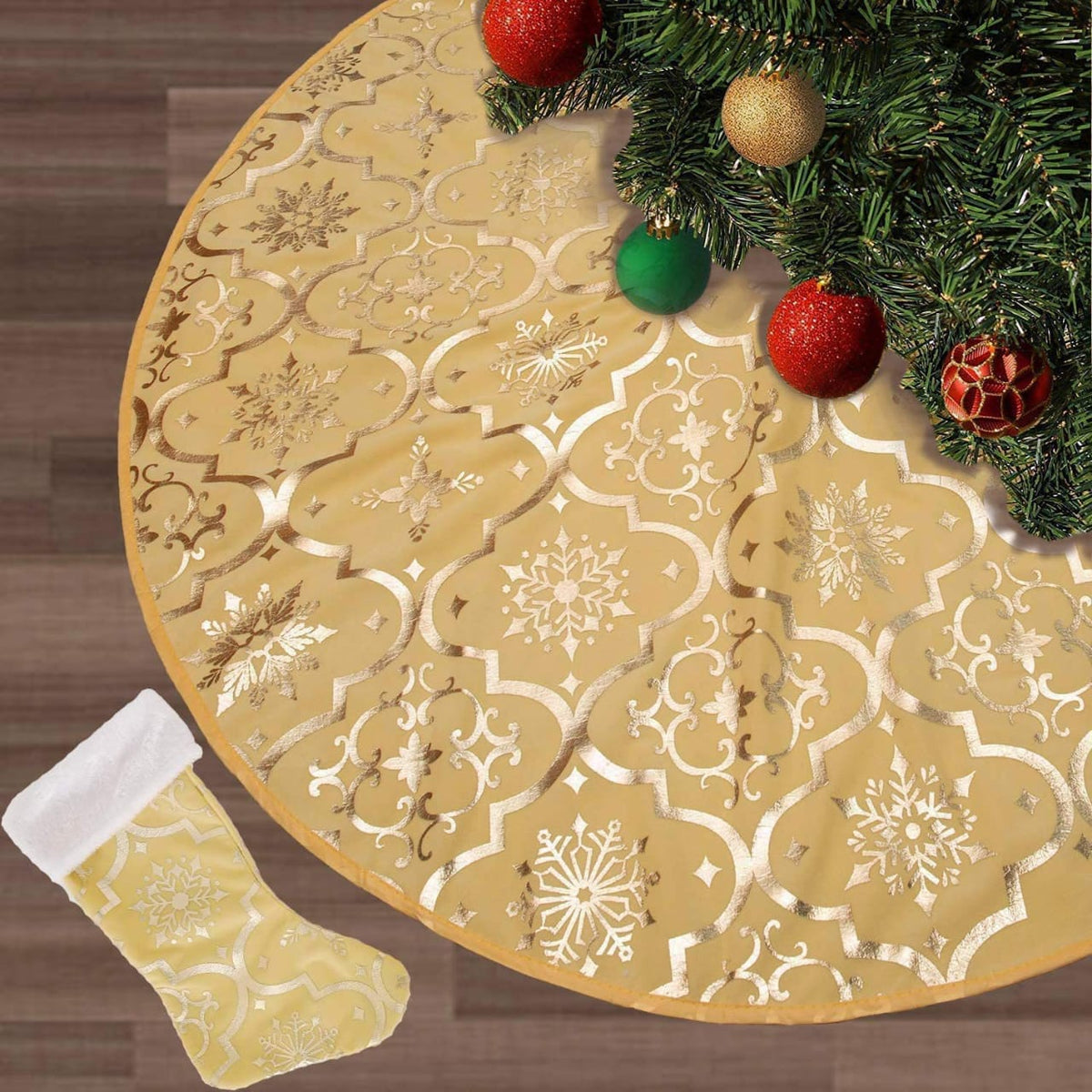 Premium Quality Christmas tree skirt and socks