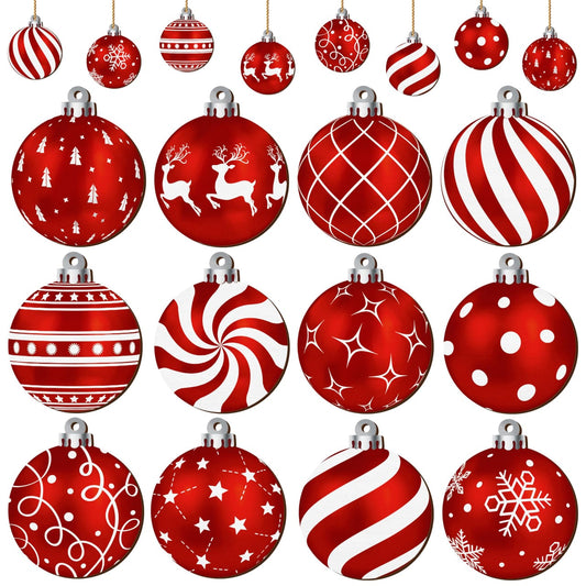 12pcs Christmas wooden ornament decorative