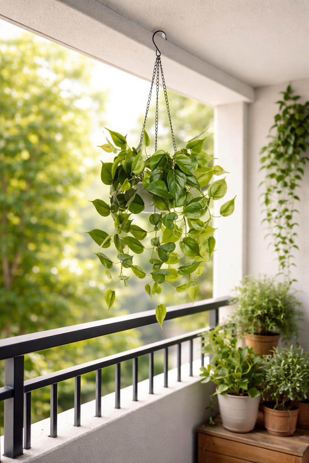 Artificial Hanging Plant With Vases