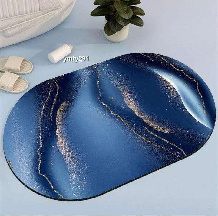Oval Bathroom/ Door mats with rubber underside