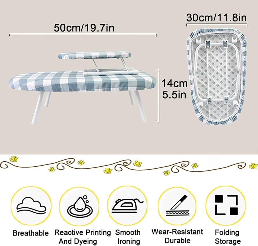 Foldable mini ironing board