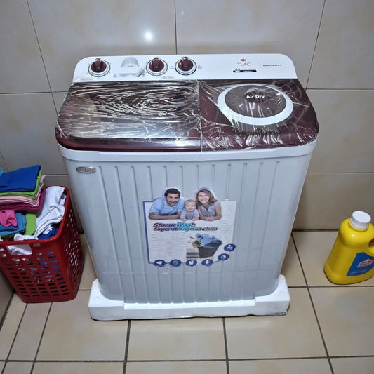 TLAC TWM-9001 9kgs Twin Tub Washing Machine - Semi-Automatic, Air Dry for Cleaner