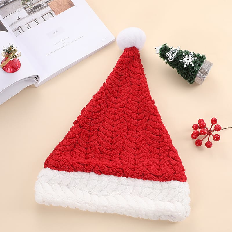 New Santa Hats For Adults And Kids Christmas Cap Creative Wheat Grain Santa Hats Party Caps Bobbles Hat