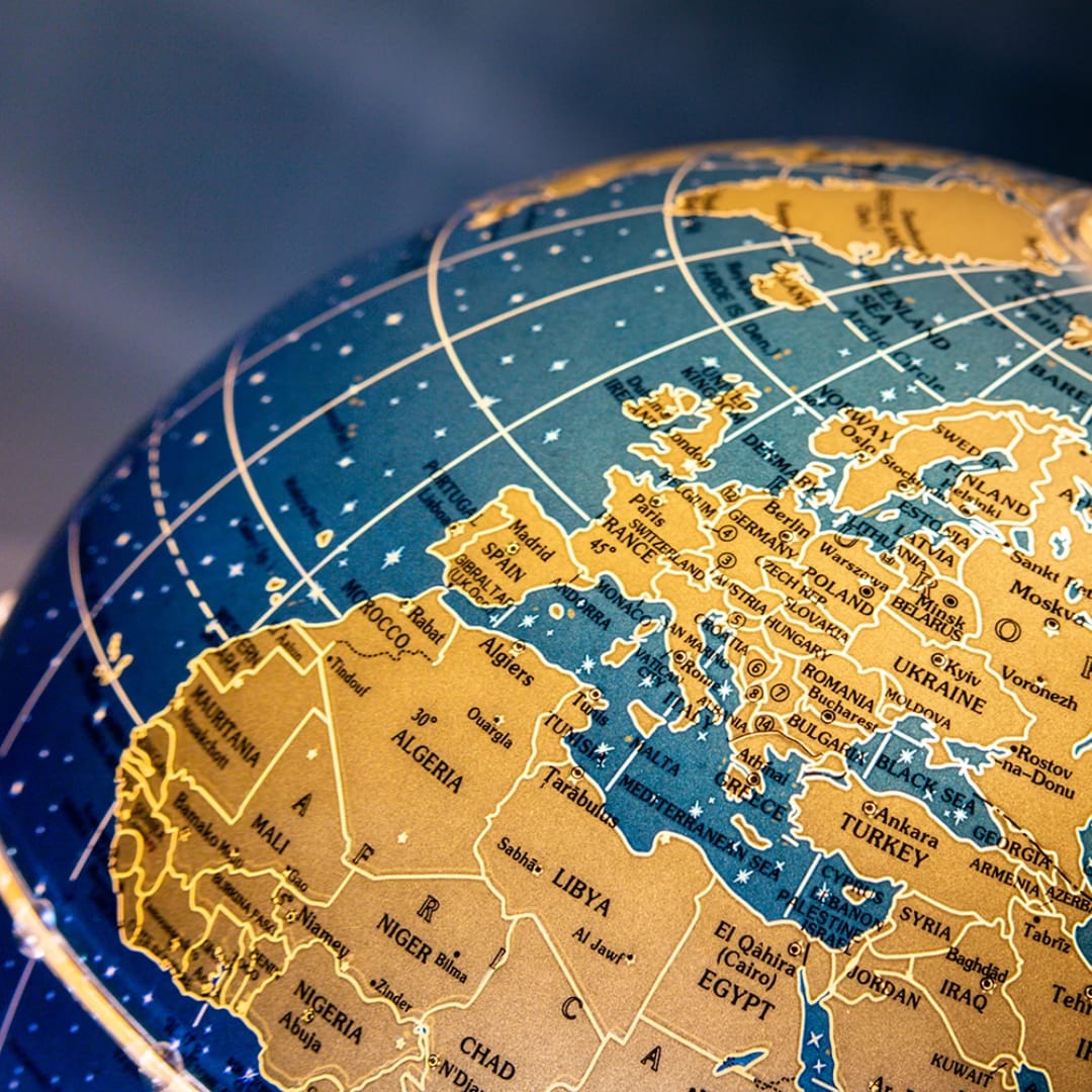 LED World Globe Map with Metal Stand