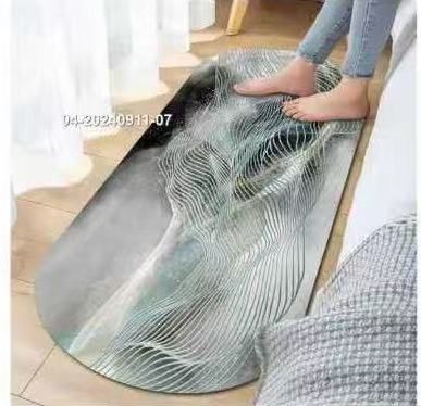 Warm Super oval Soft Bedside Fluffy Mats