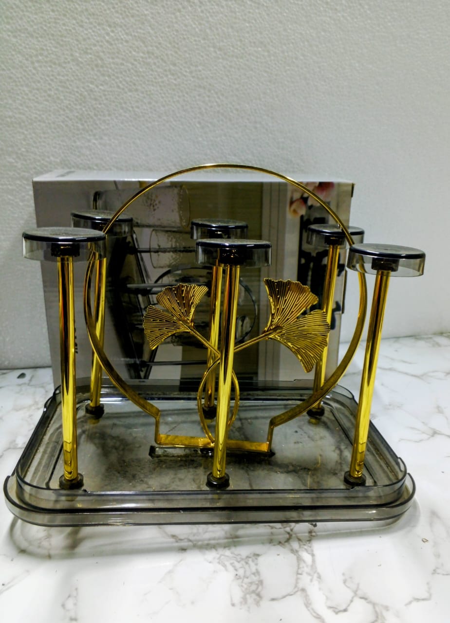 Gold 6 space Glass Holder