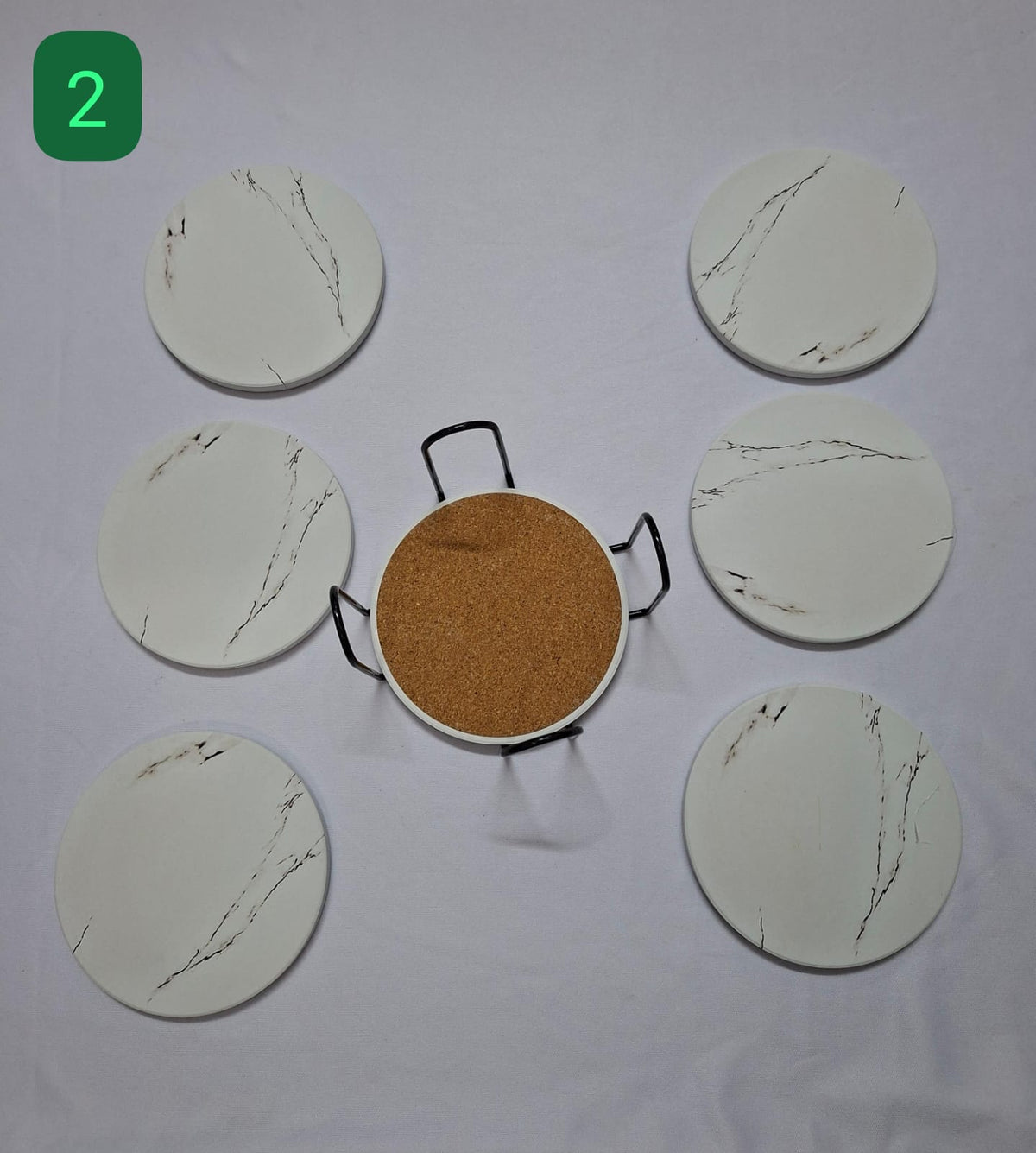 White marble coaster