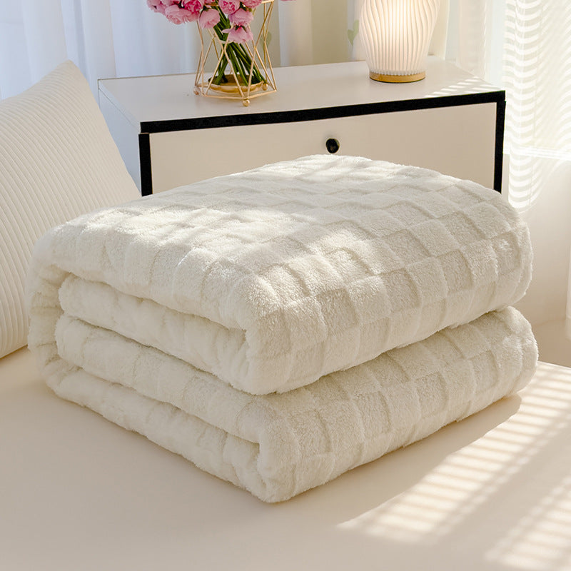 Luxury textured fleece blanket