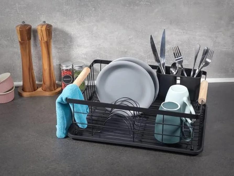 High quality single dish rack with cutlery holder
