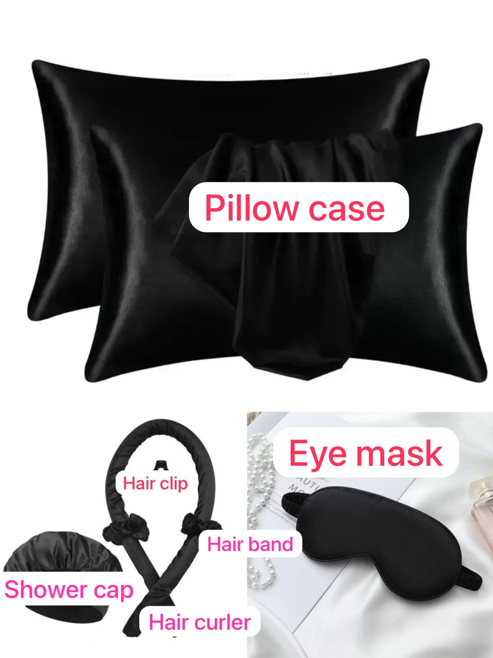 7 in 1 Ladies sleeping silk night set