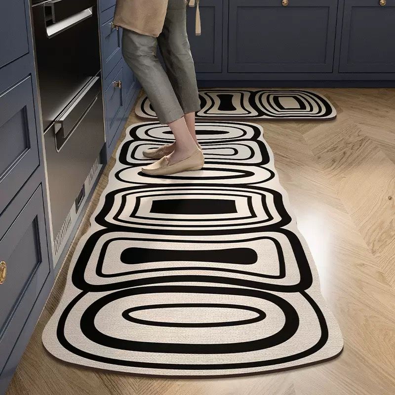Big size,thick super absorbent modern kitchen mats. 2pc set.