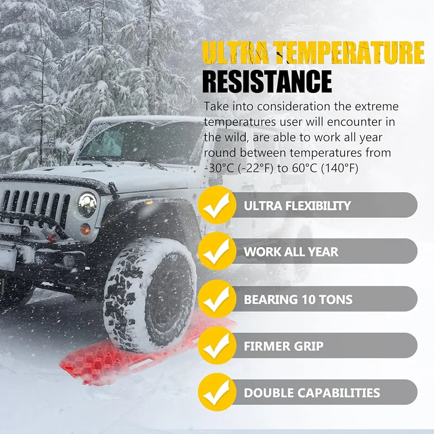 BUNKER INDUST Off-Road Traction Boards, Pair Recovery Tracks Traction Mat
