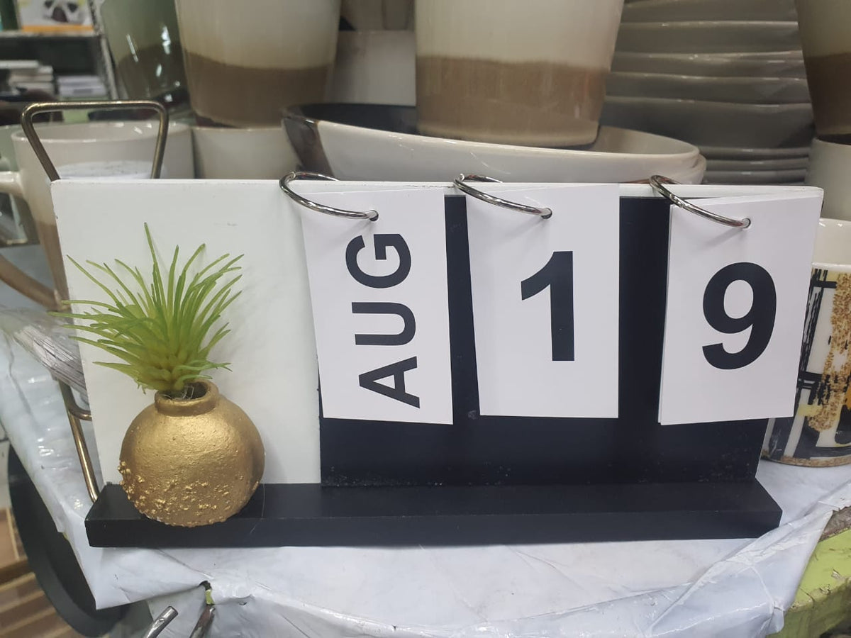 Table top decor Date stand calendar