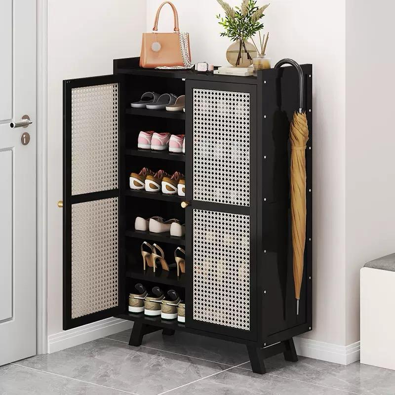Wooden bamboo shoe rack
