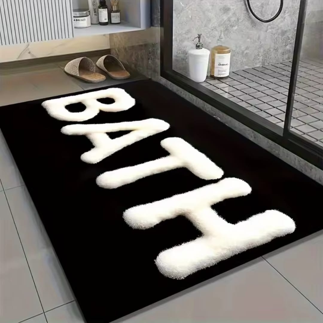Black Bath Absorbent Diatom Bathroom  Mats