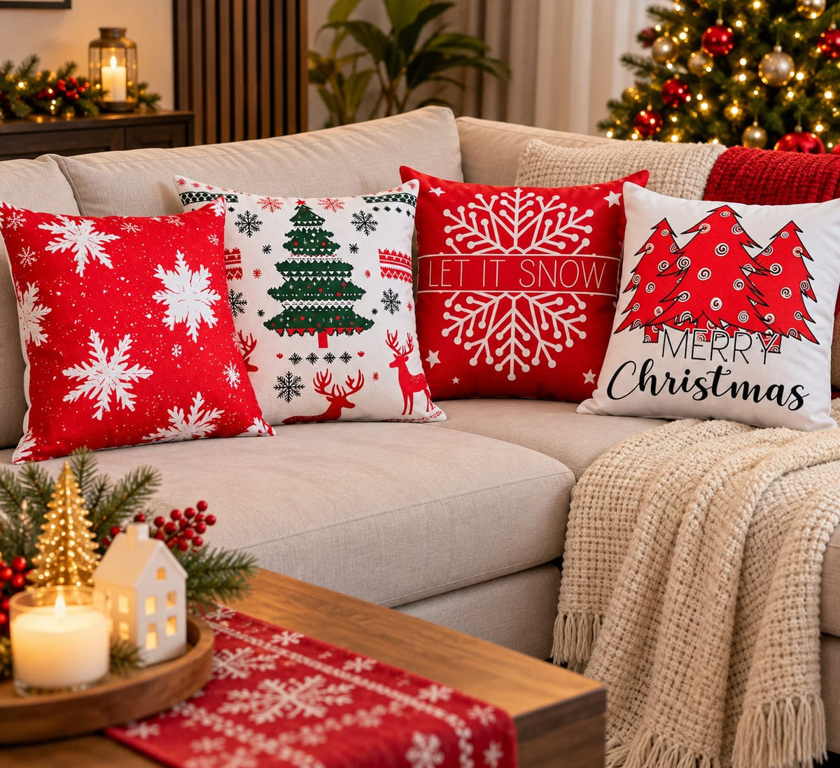 Quality Christmas Themed Cushion Covers